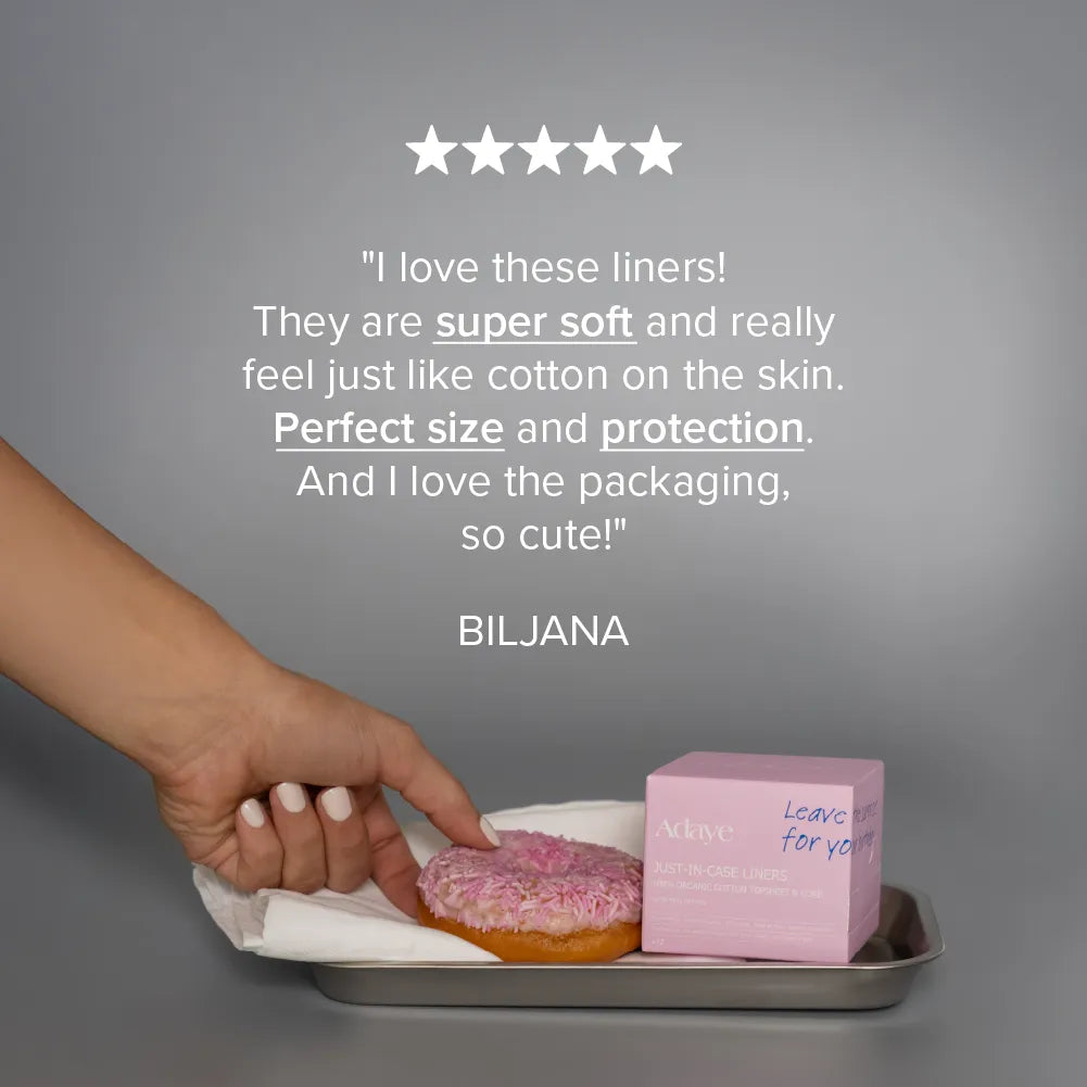 Adaye Organic Liners Testimonial