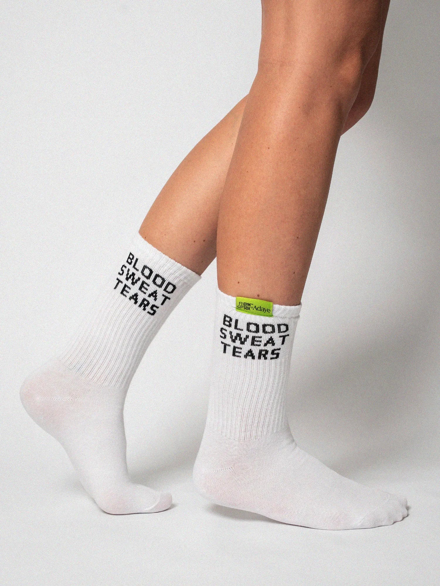 Adaye Blood Sweat Tears Statement Socks Gymsox