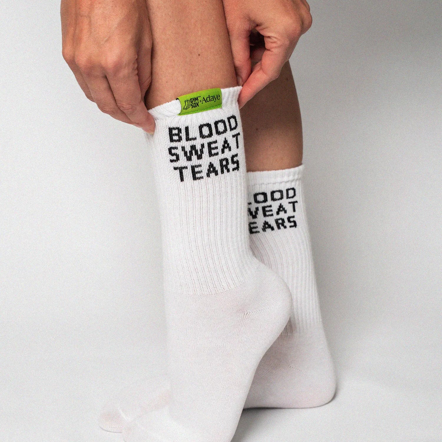 Adaye Blood Sweat Tears Statement Socks Gymsox