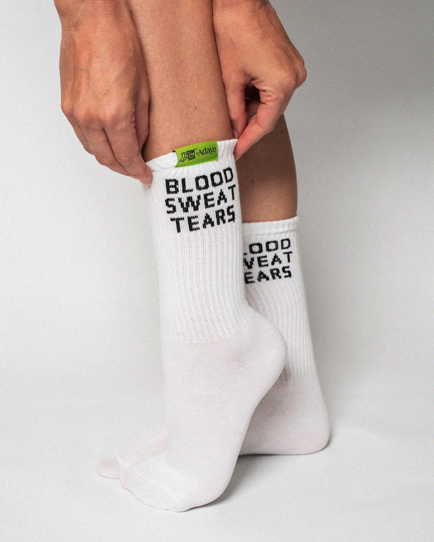 Adaye Blood Sweat Tears Statement Socks Gymsox