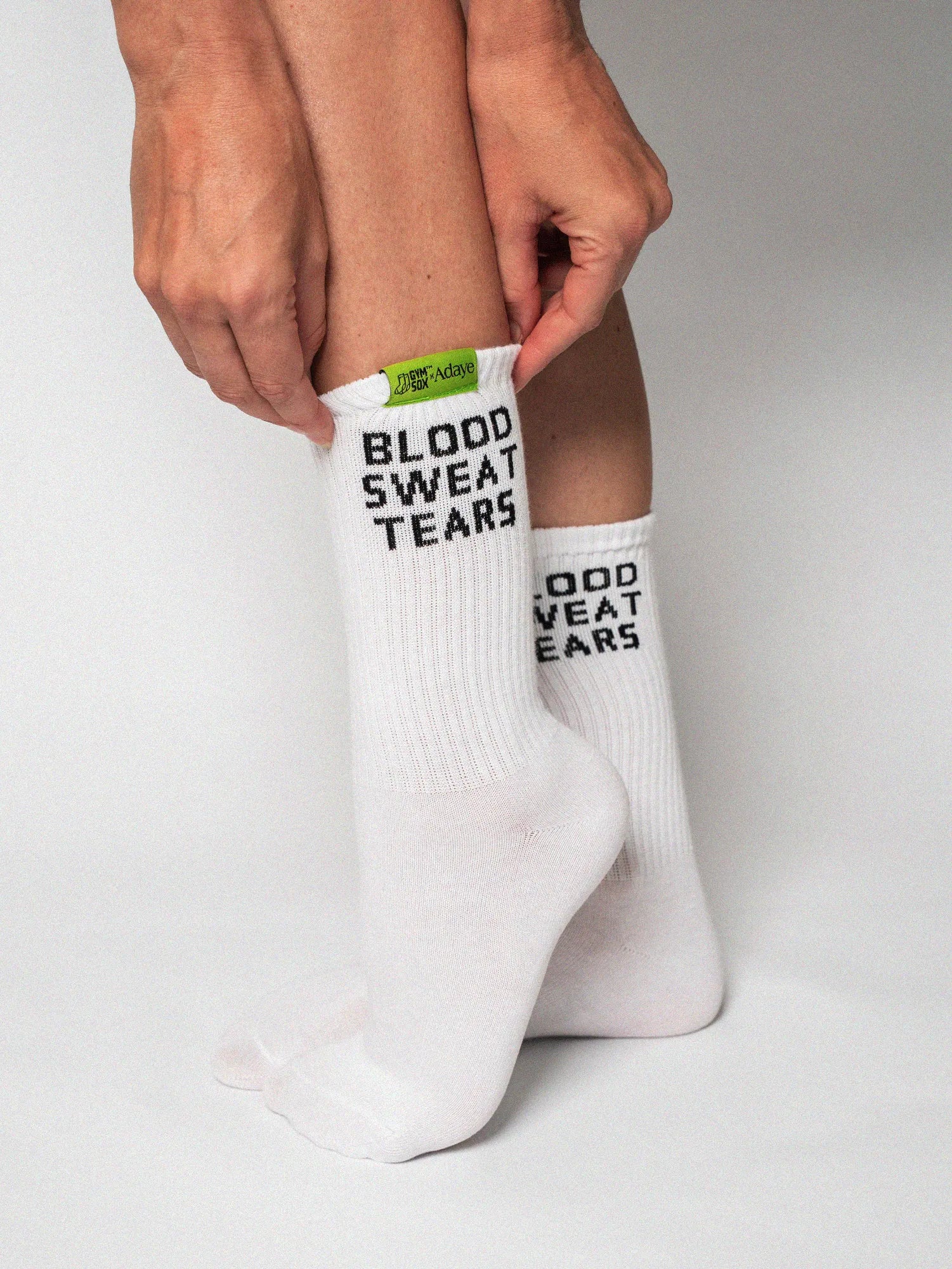 Adaye Blood Sweat Tears Statement Socks Gymsox