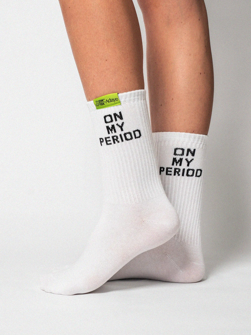 Adaye On My Period Statement Socks Gymsox